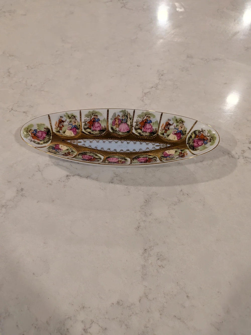 Royal Vienna Porcelain Dish Hand Painted Vintage 1940s Antique Austria 10